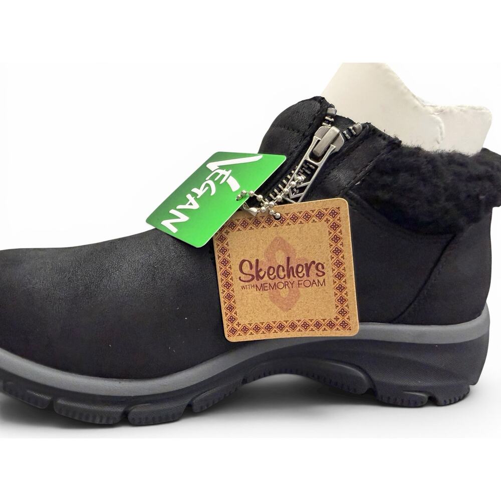 Skechers Easy Going Social Mode Ankle Boots Women’s 8 Black NIB - Picture 3 of 9